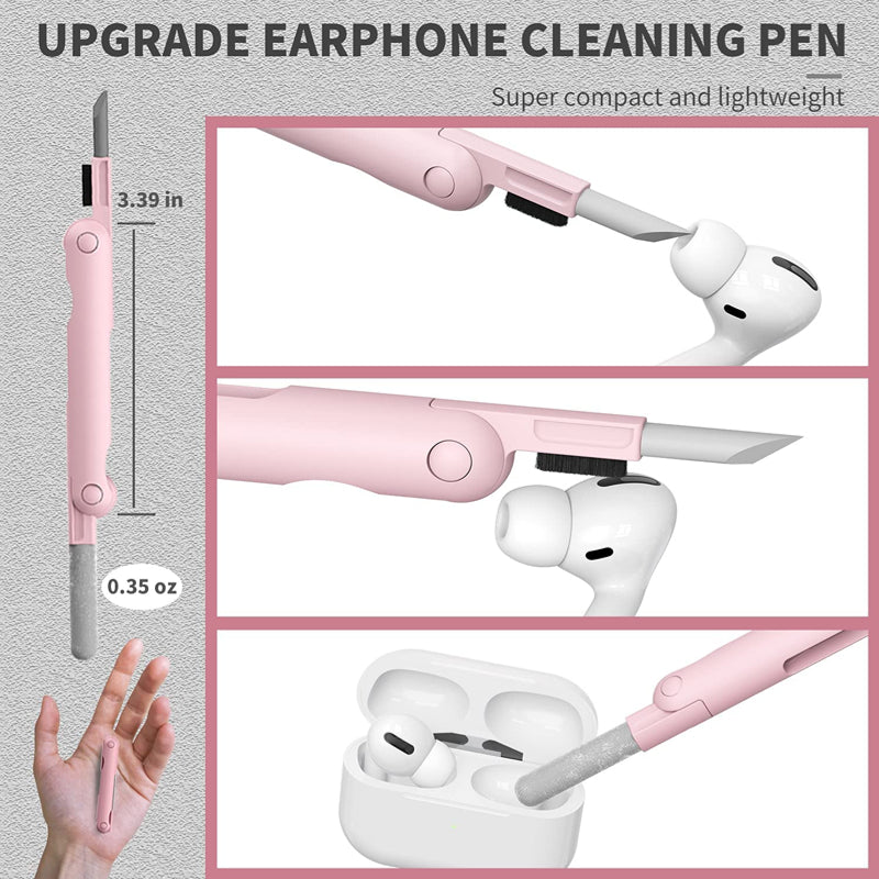 7-in-1 Reinigungsset für Mikrofone, In-Ear-Kopfhörer, Tablets, Handys und Tastaturen - Reinigungspen, Bürste und Earphone Cleaner für längere Lebensdauer und bessere Leistung